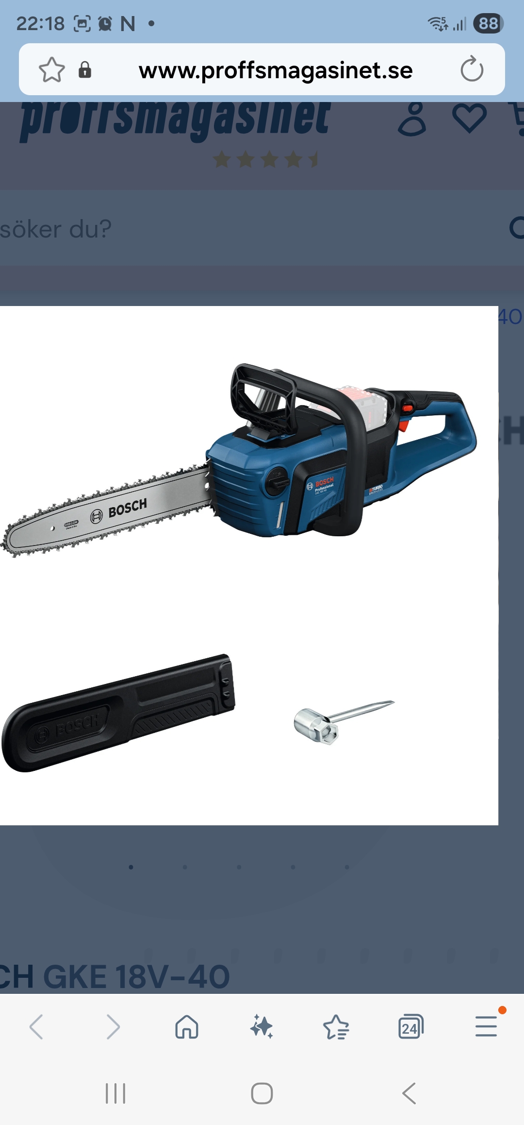 Bosch gke 18v-40 kedjesåg
