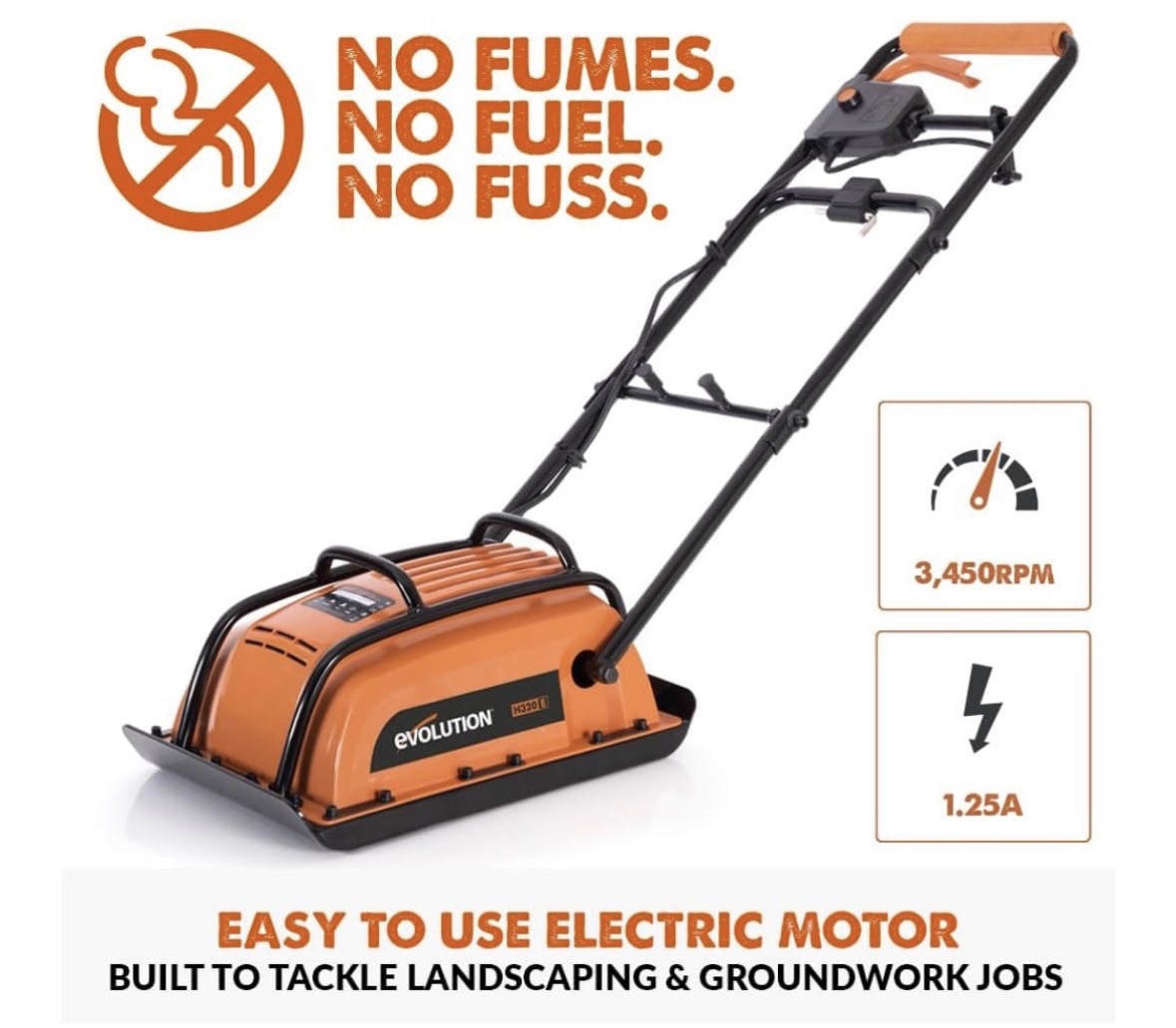 Evolution 015-0008 h320-e hulk electric wacker plate 230v evlhulkn