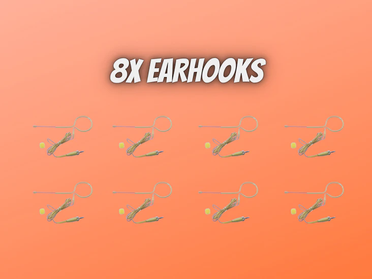 8x earhook microphones