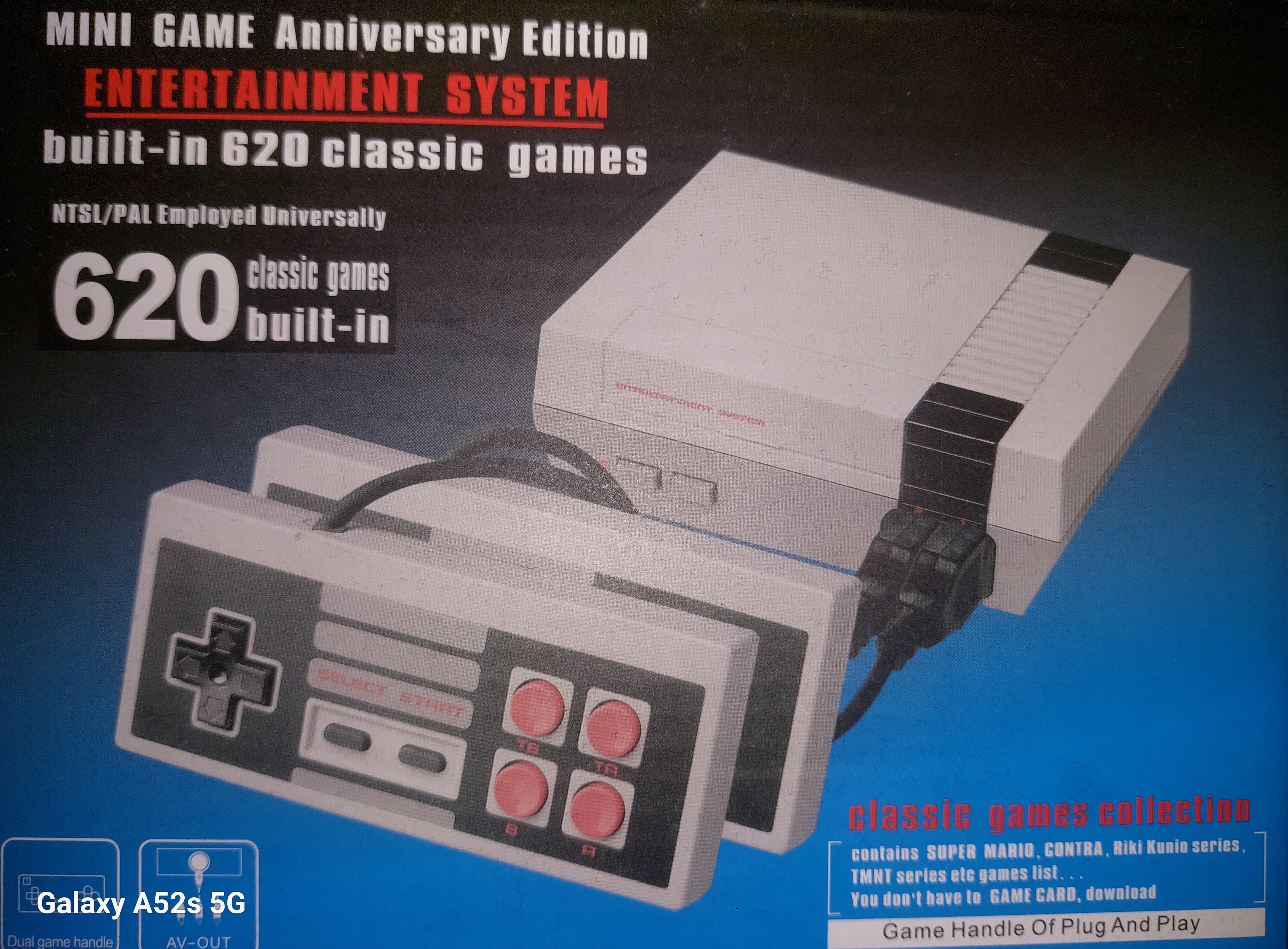 Mini nintendo 8bit med 620 inbyggda spel