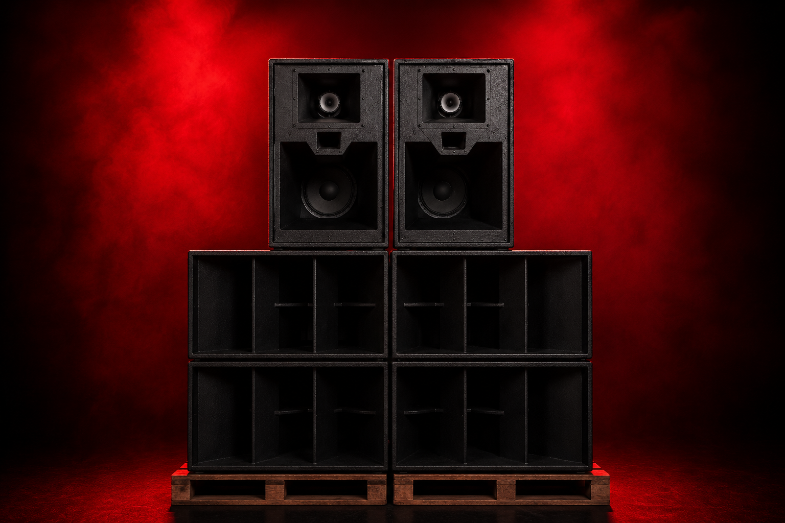 Martin audio sound system 2 topp × 4 sub