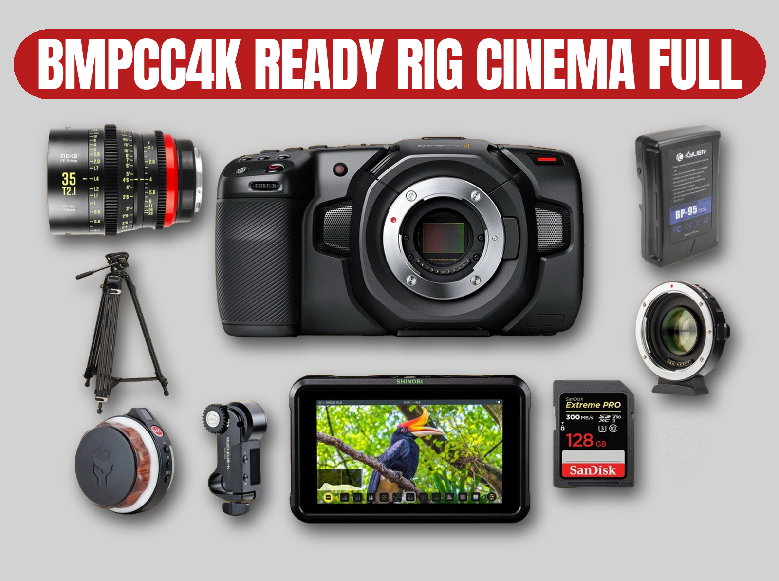 Bmpcc 4k cinema camera rig | full kit / ready to shoot