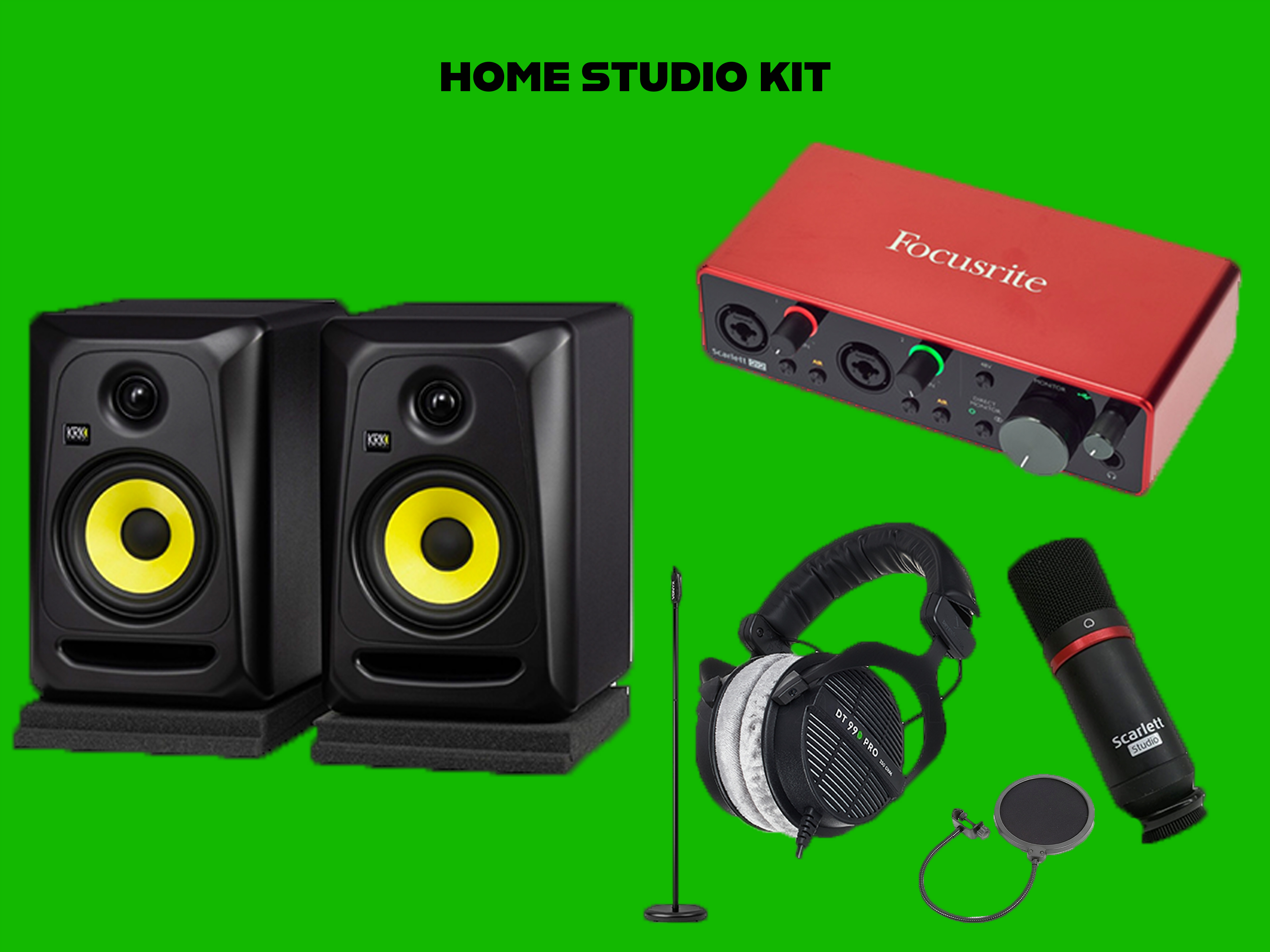 Krk 5 plus sound card - home studio