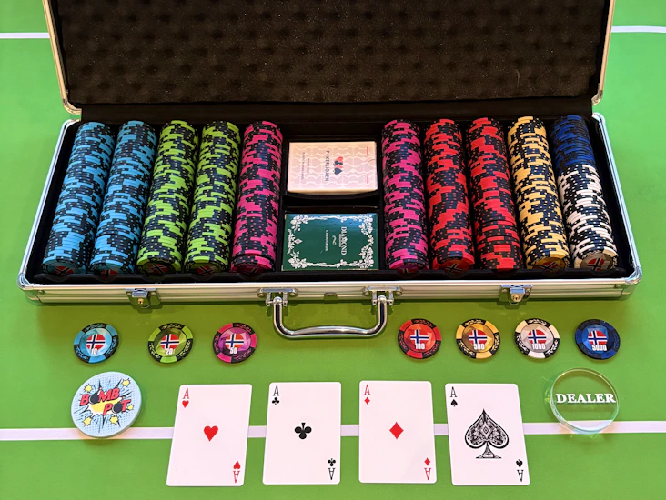 Profesjonell pokersett