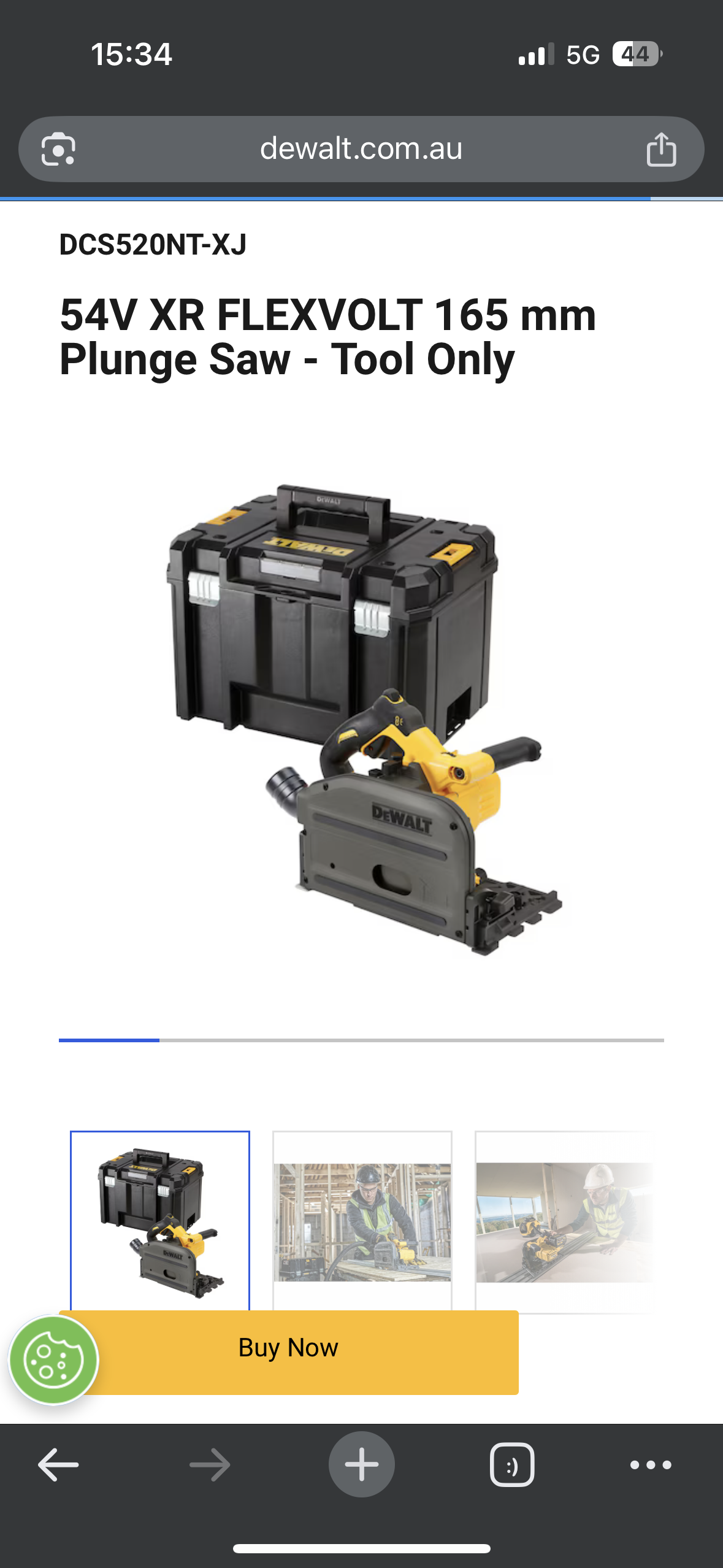 Dewalt sänksåg 54v med festool skenor 