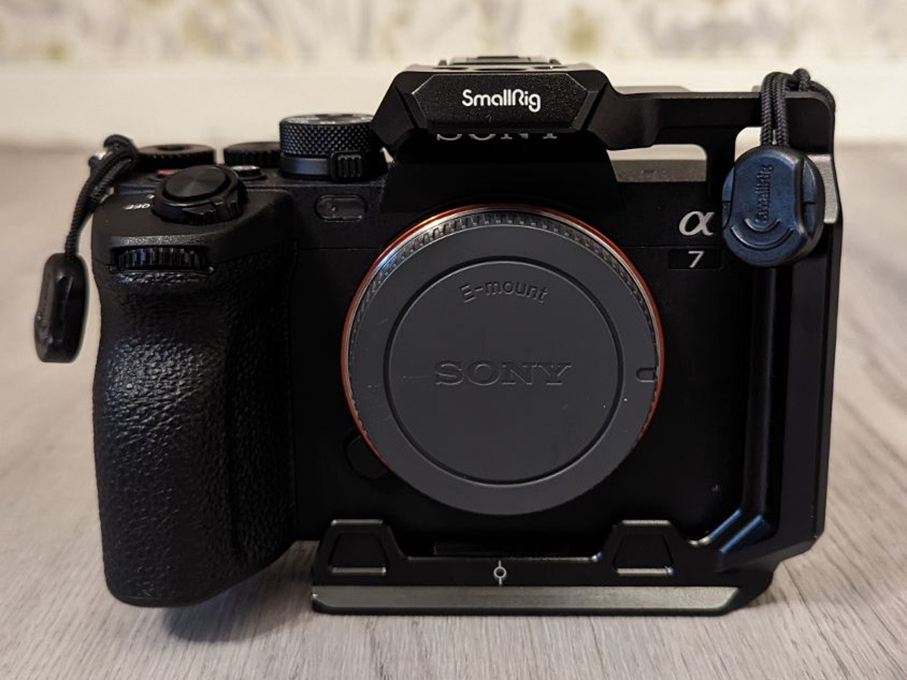 Sony a7 iv body only + small rig cage + 2 sony batteries