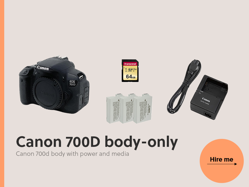 Canon 700d body-only package