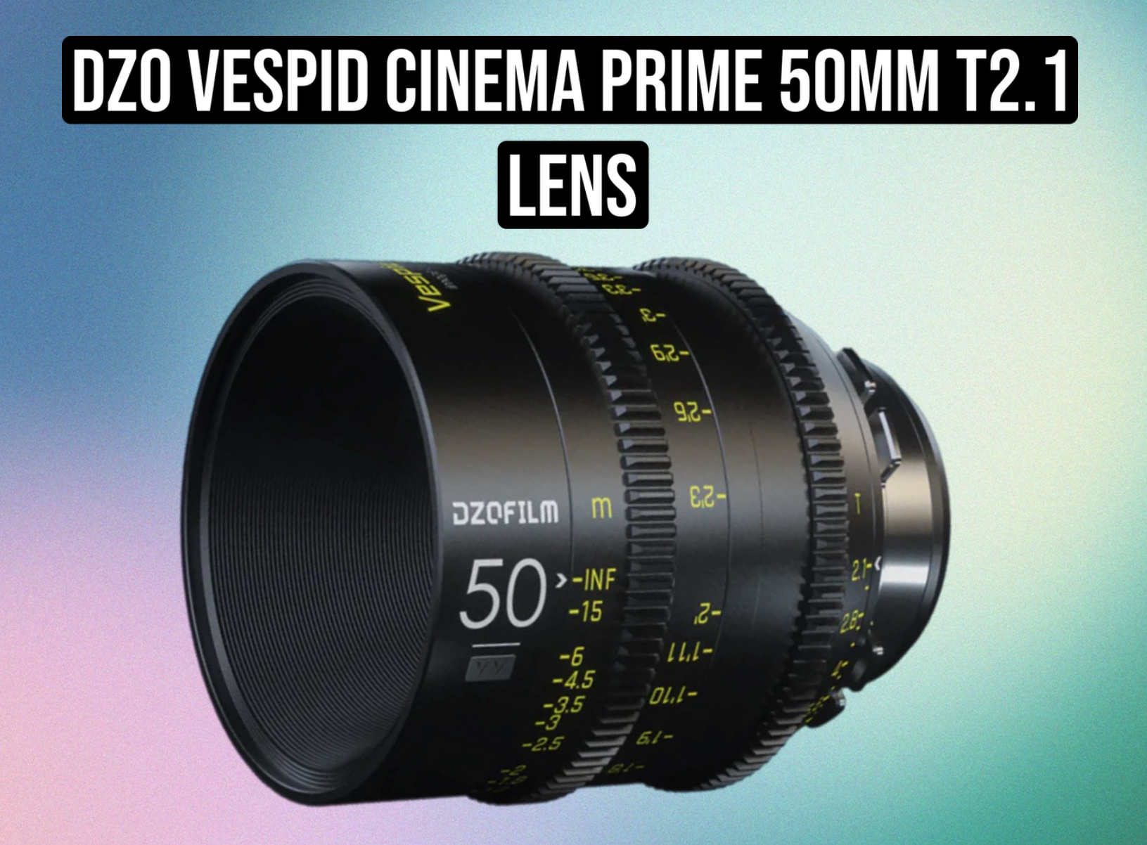Dzofilm vespid cinema prime 50mm t2.1 lens – pl  mount cine lens for bmpcc, red, arri, sony fx3, fx6, and more