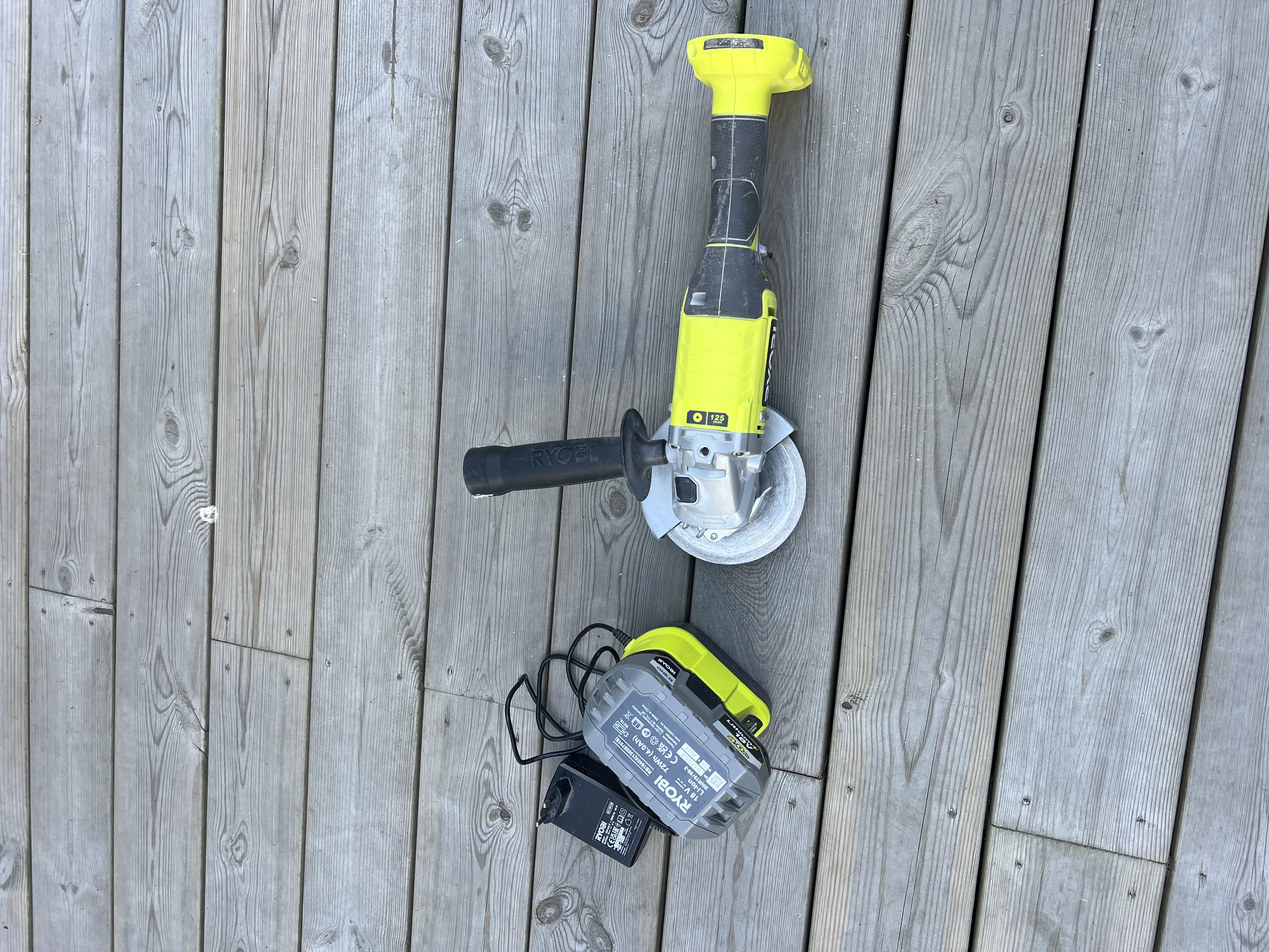 Ryobi vinkelslip rag18125-0 one+
