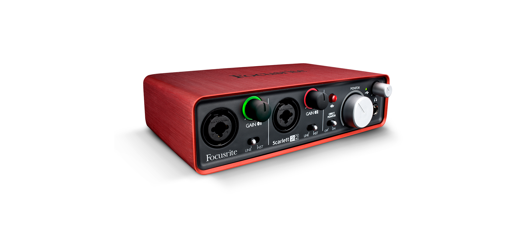Focusrite scarlett 2i2 with usb cable 
