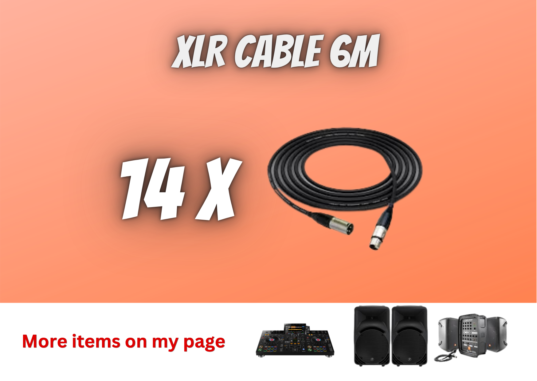 14x xlr cable 6m