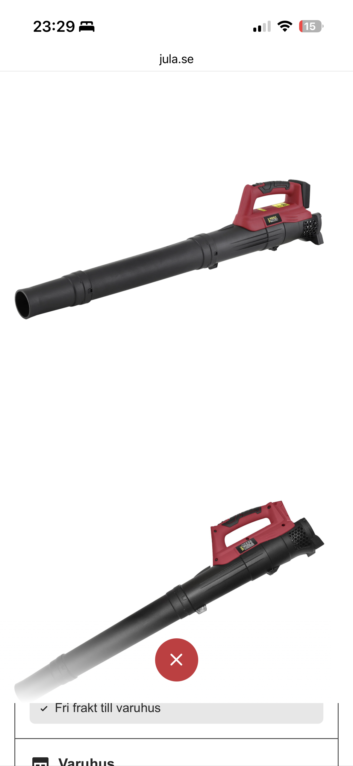 Batteridriven lövblås