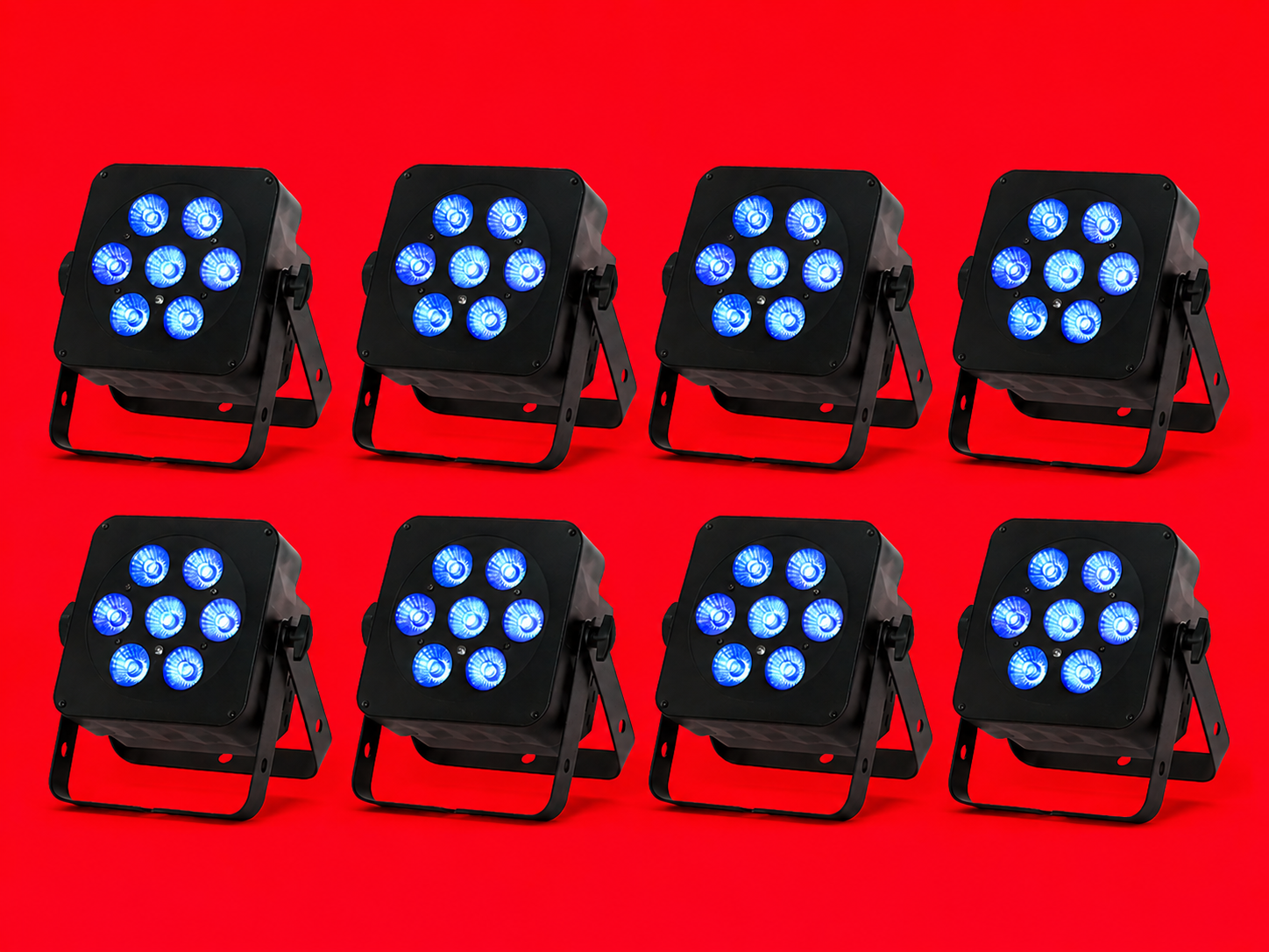 6x wash lights uplights disco for weddings, parties, events