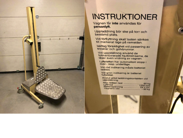 Elektrisk lättlyftare 60 kg