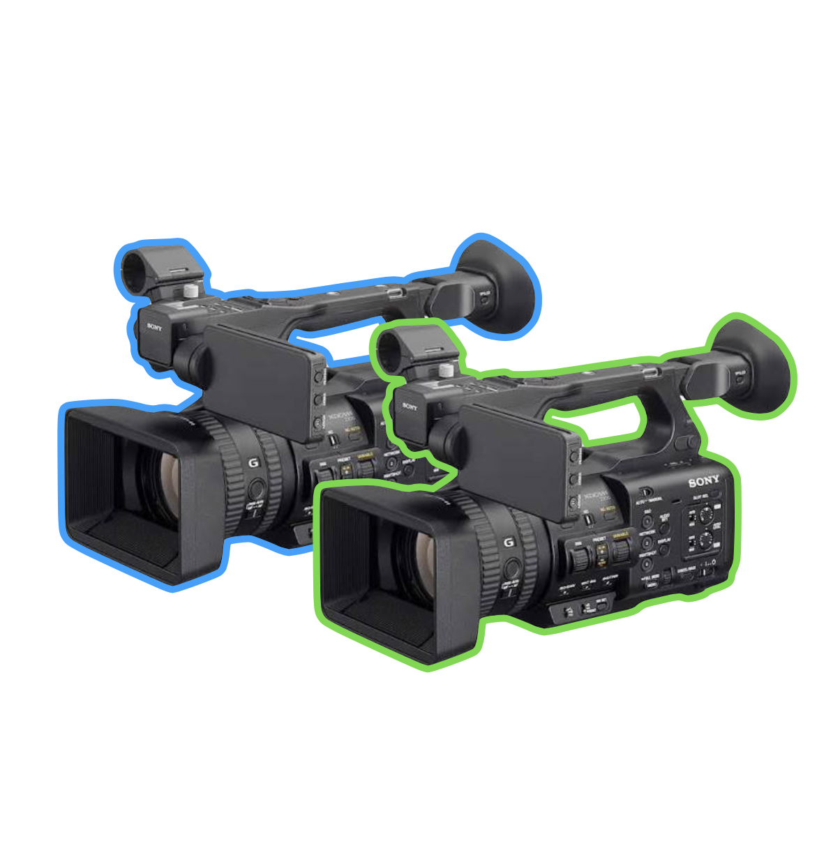 2x sony pxw z200 handheld 4k camcorder ( eng long zoomvideo camera ) 