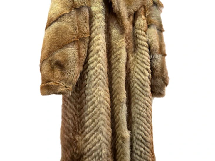 Platinum fox fur coat