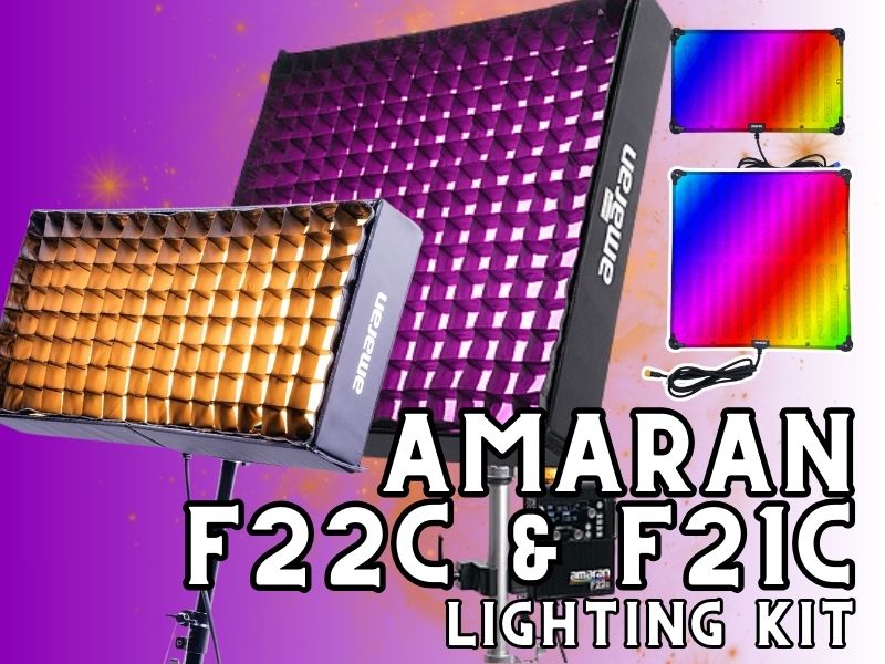 Amaran f22c and f21c kit (flexible rgbww led panel lights)