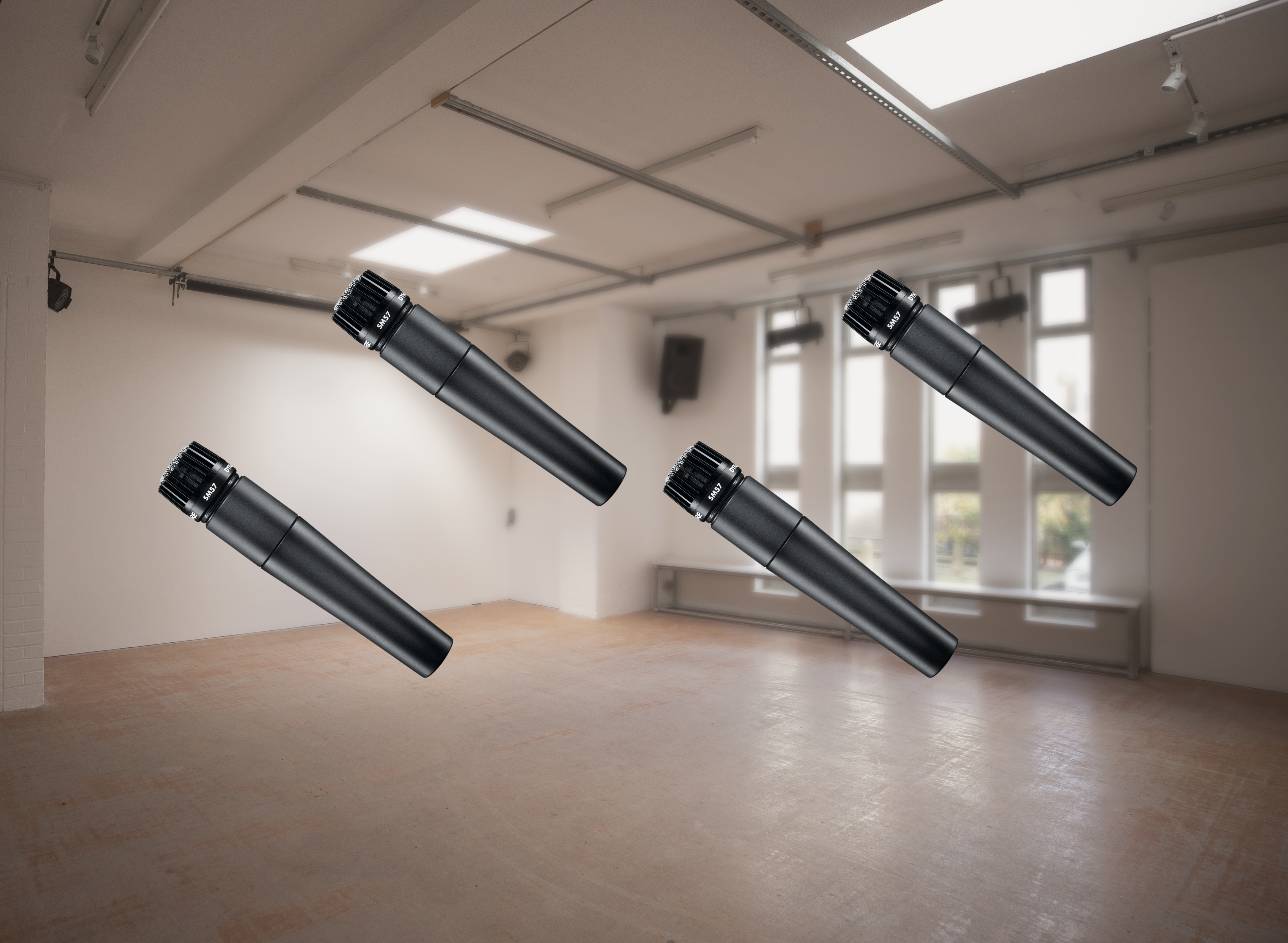 4 x shure sm57 microphones 