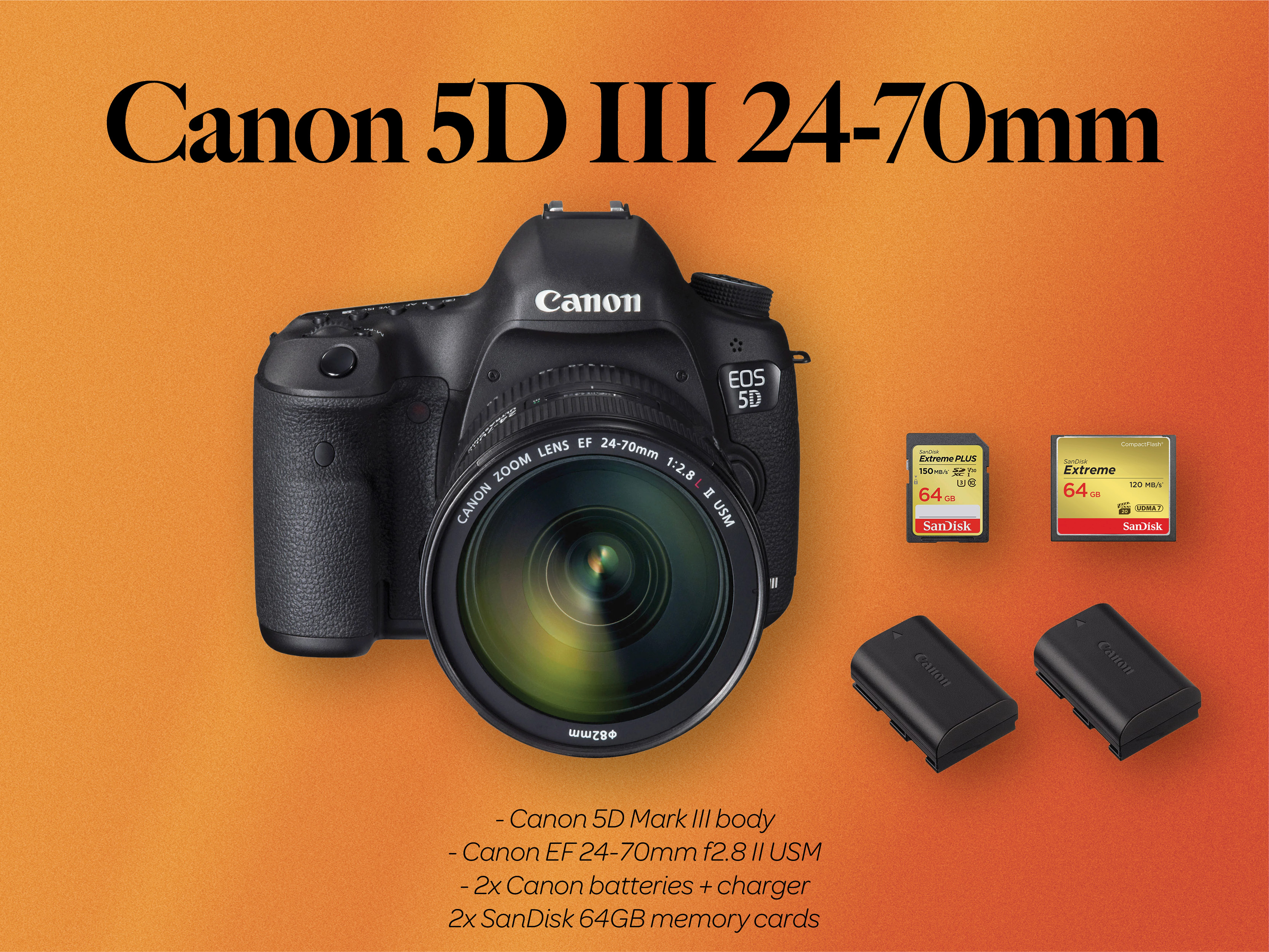 Canon 5d mark iii + ef 24-70mm f2.8 ii usm (canon 24-70)