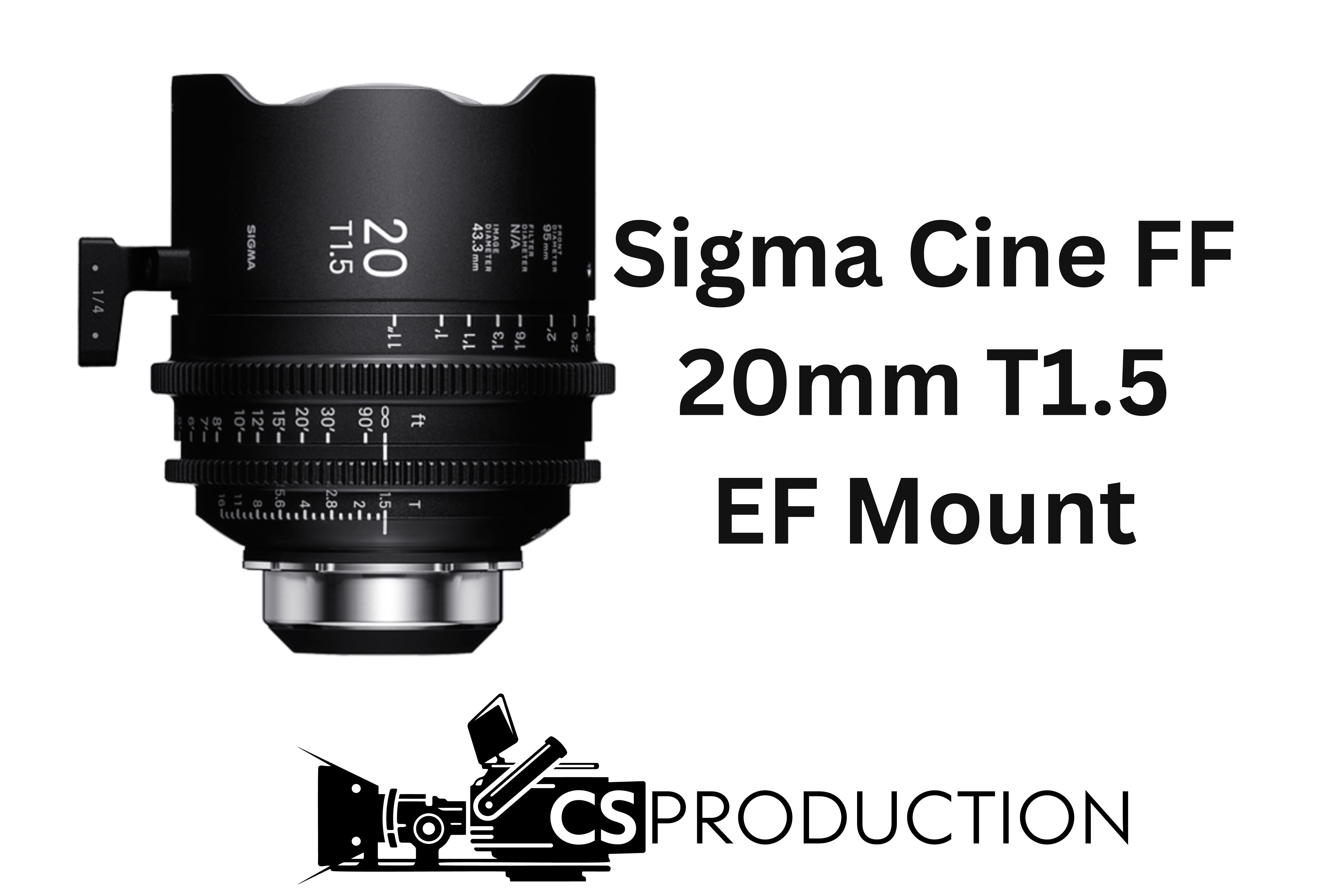 Sigma cine ff 20mm t1.5 - ef mount