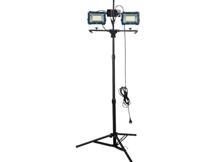 Dubbel arbetsbelysning på stativ