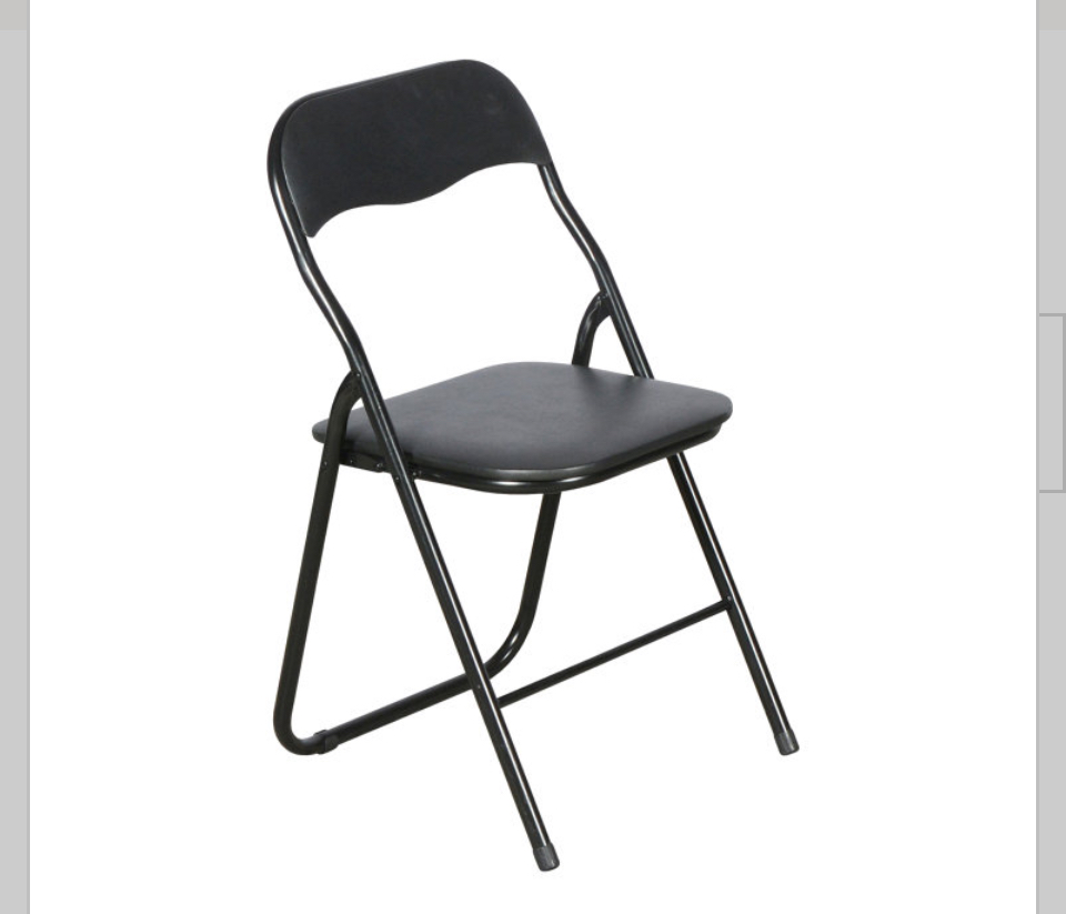 4 polstret sorte klappstoler 