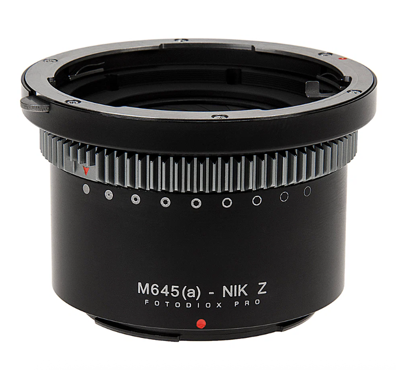 Fotodiox pro adapter mamiya 645 (m645) af/af-d lens for nikon z camera