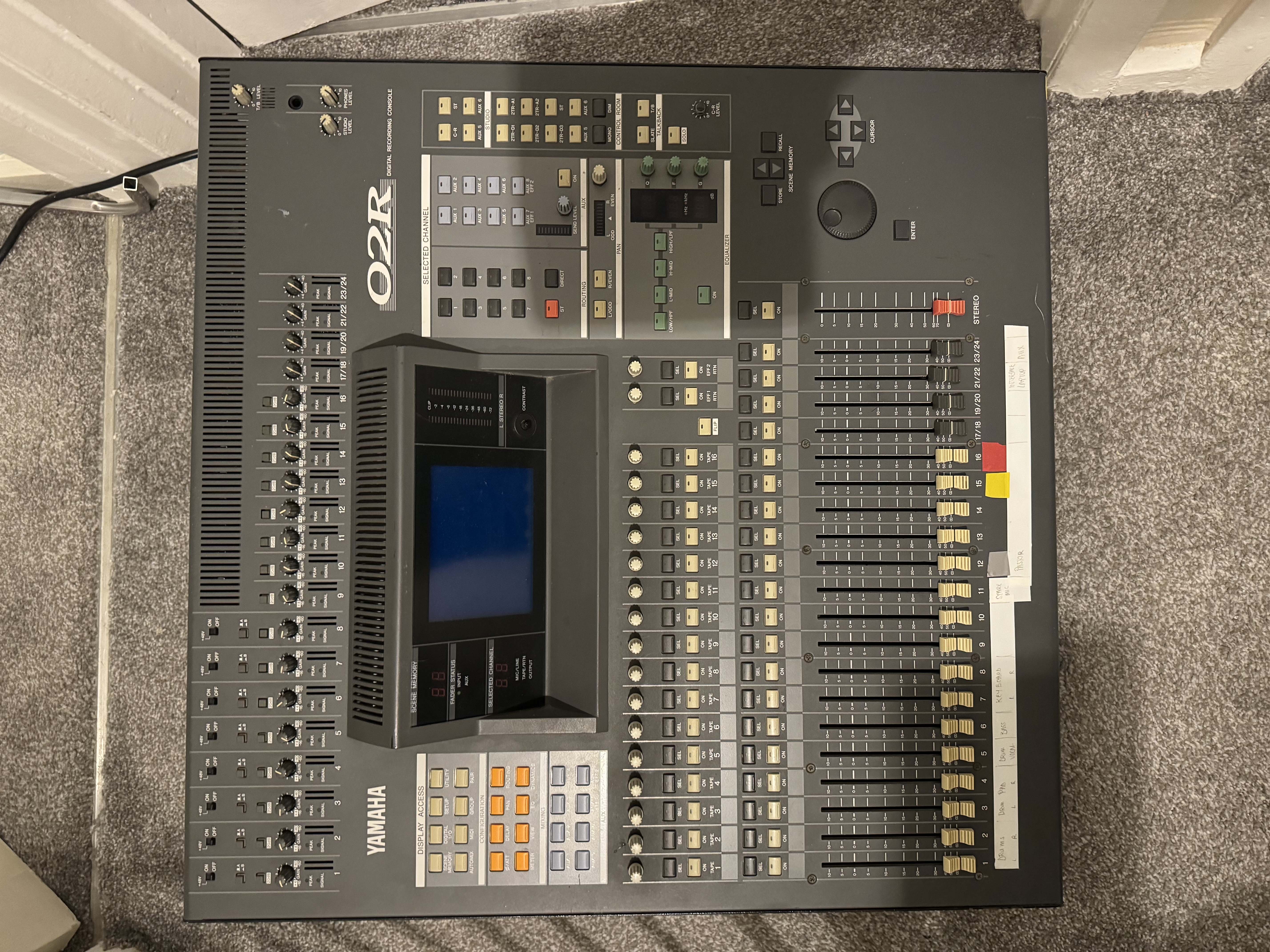 Yamaha 02r, 24 channel digital recording console