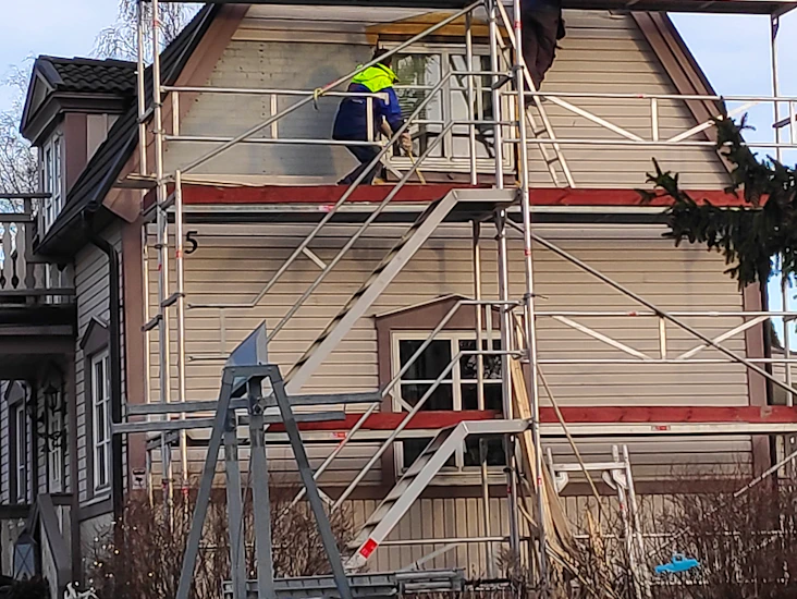 Byggställning på trailer