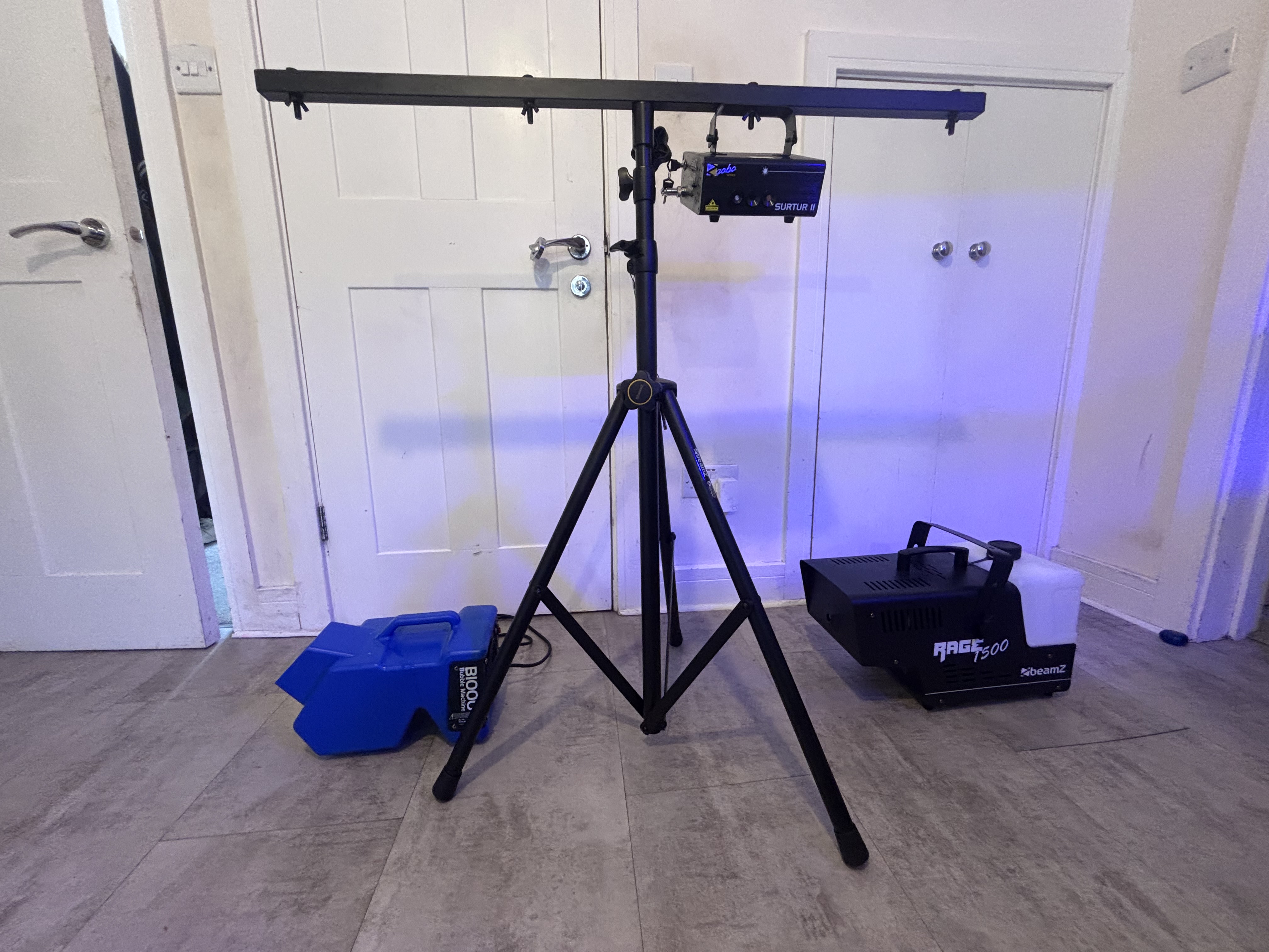 🎉 professional party effects package – laser, smoke & bubbles