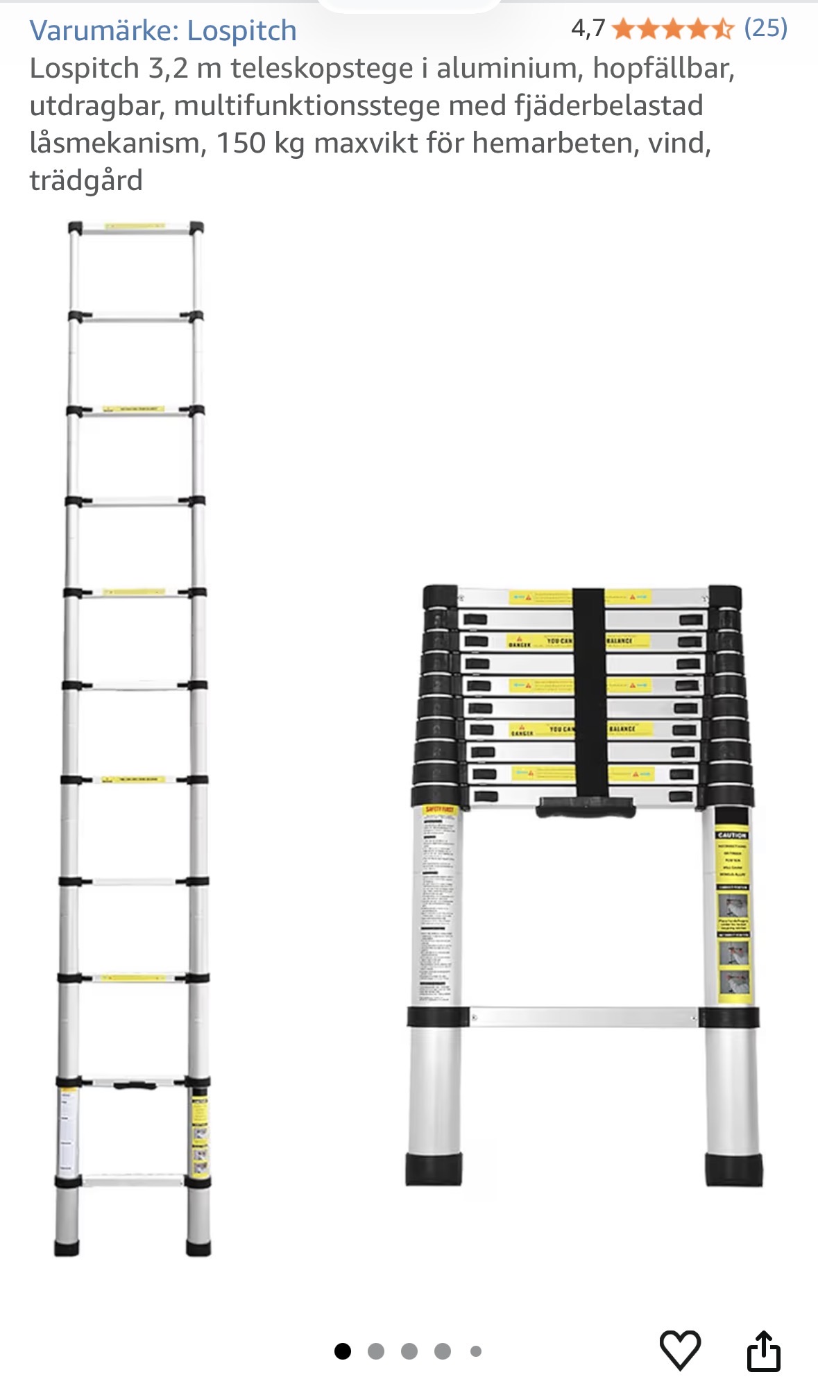 Teleskopstege 3,2 m
