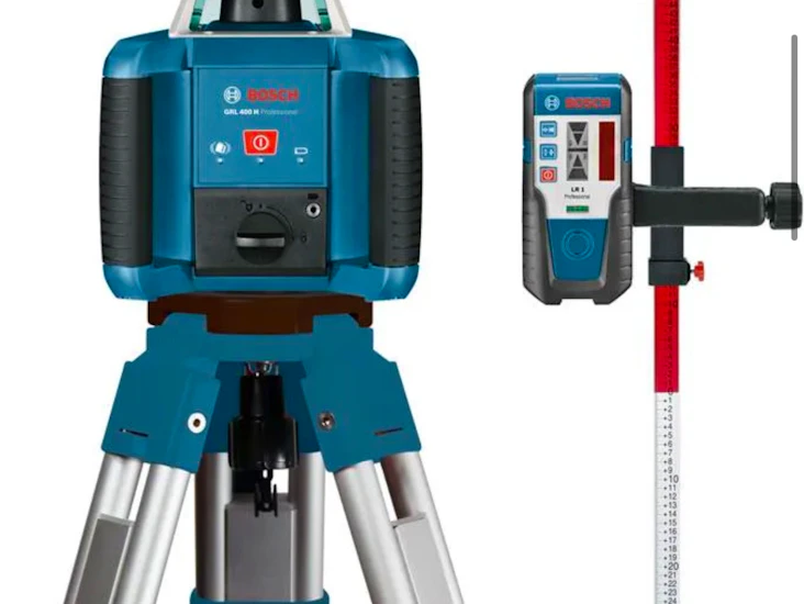 Roterende laser bosch grl 400 h med stativ og nivelleringsstang