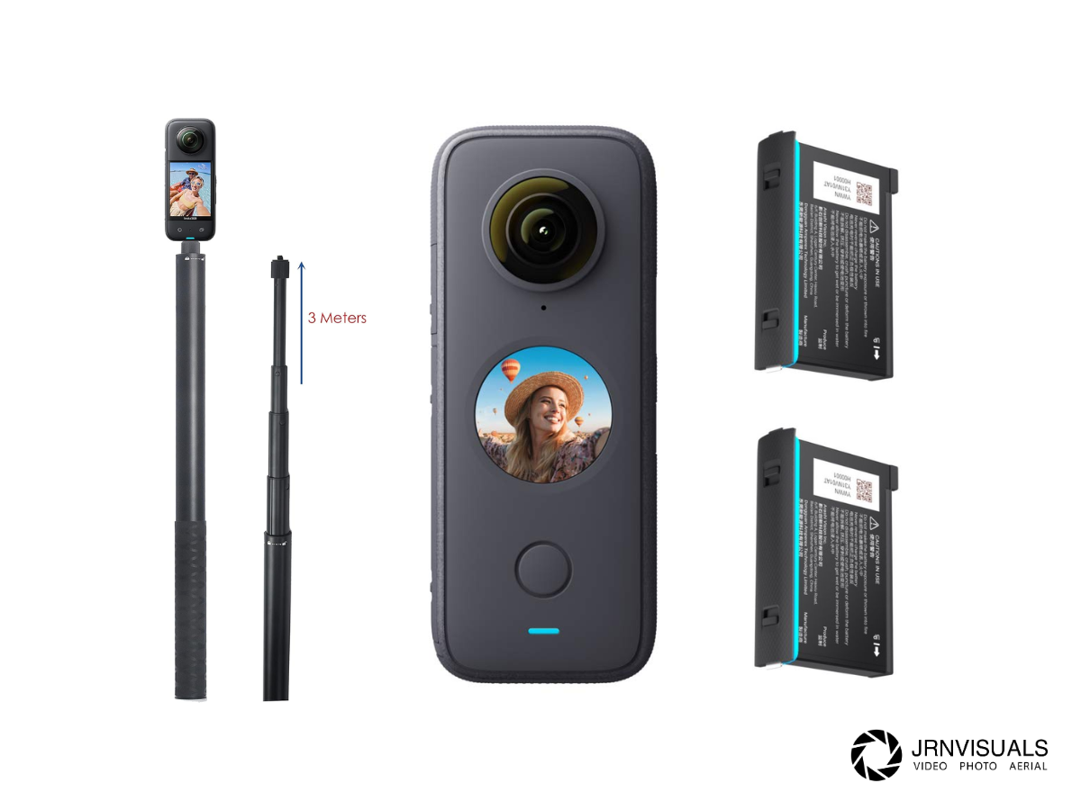 Insta 360 x2 camera shooting kit 