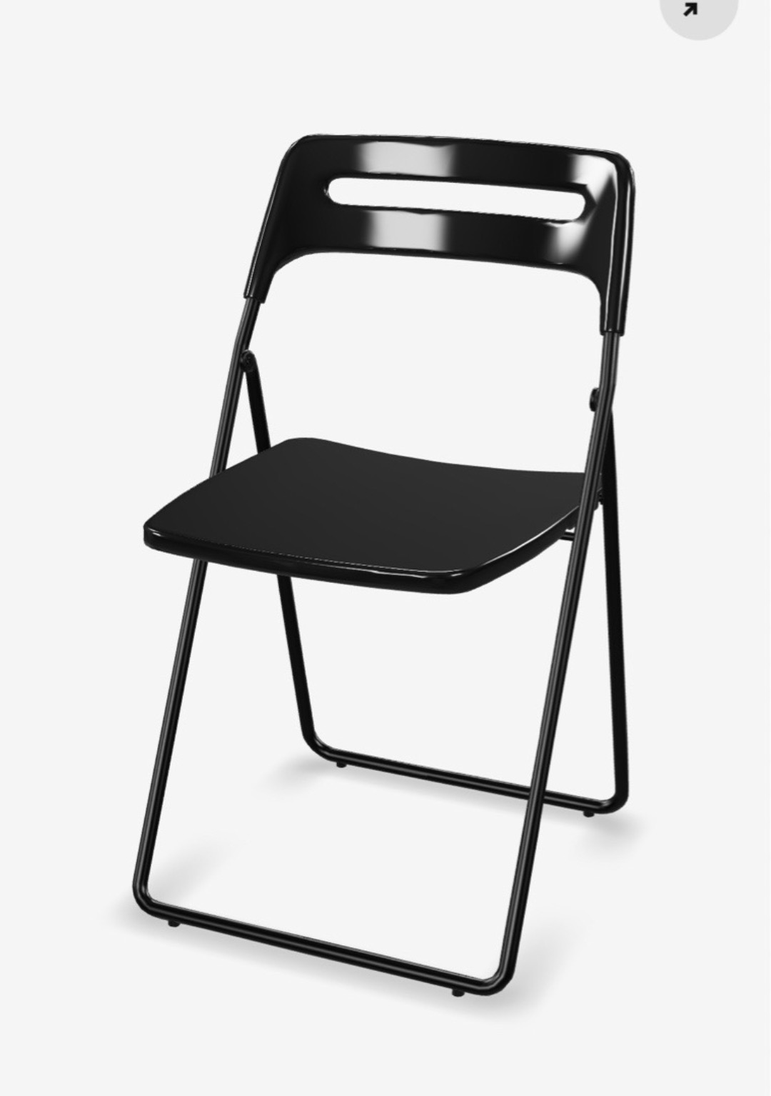 6st svarta klappstolar