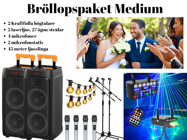 2: 🎉 bröllopspaket ljud & ljus – perfekt för fest, bröllop och event! 🎉