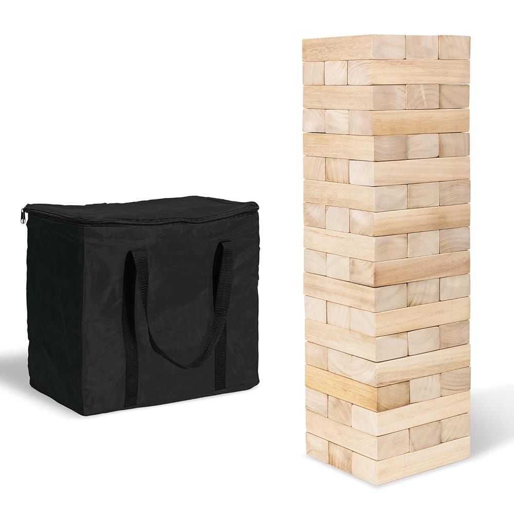 Eastpoint sports wild sports giant 2.5’ solid wood stackers tumbling block game