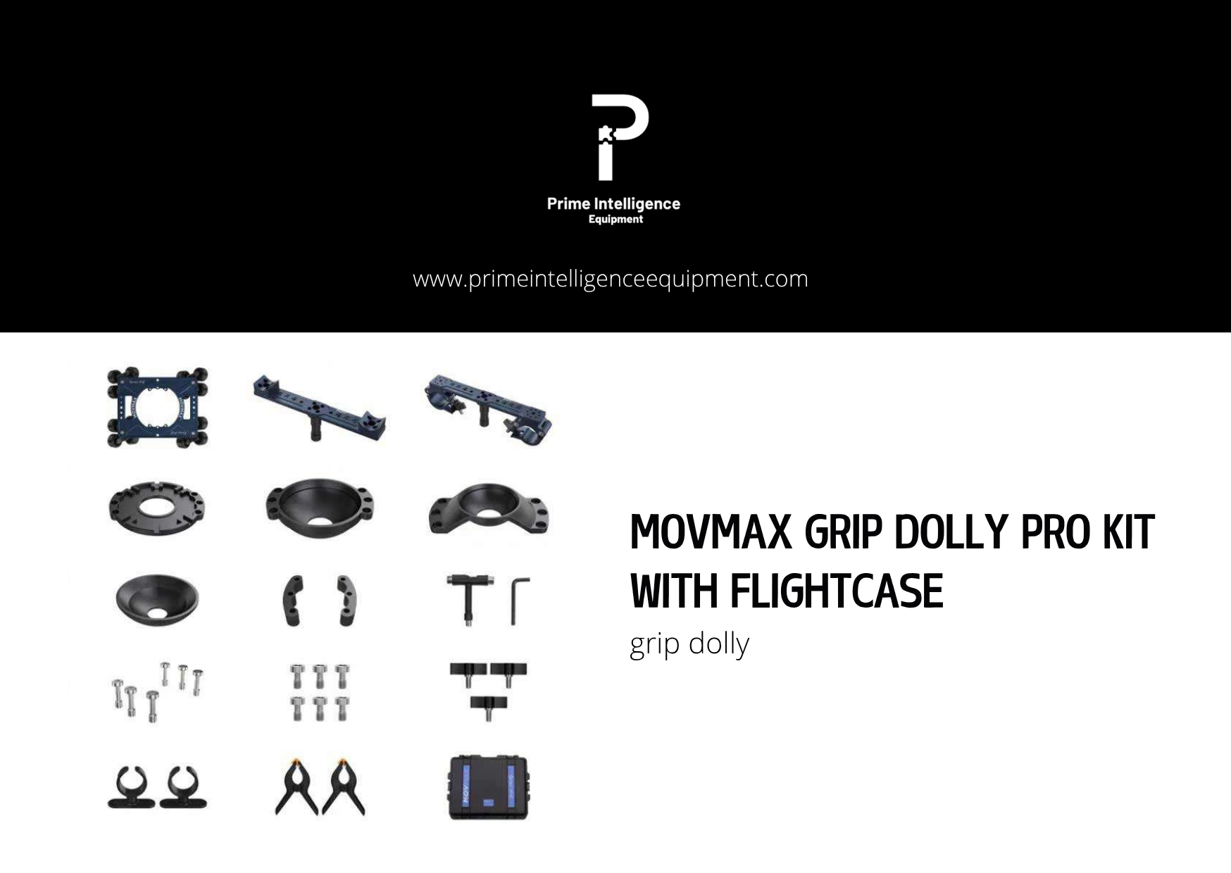 Movmax grip dolly pro kit with flightcase