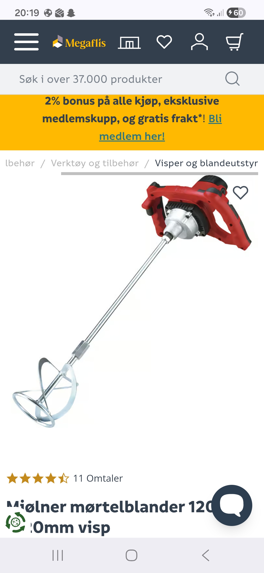 Visp/sementmikser