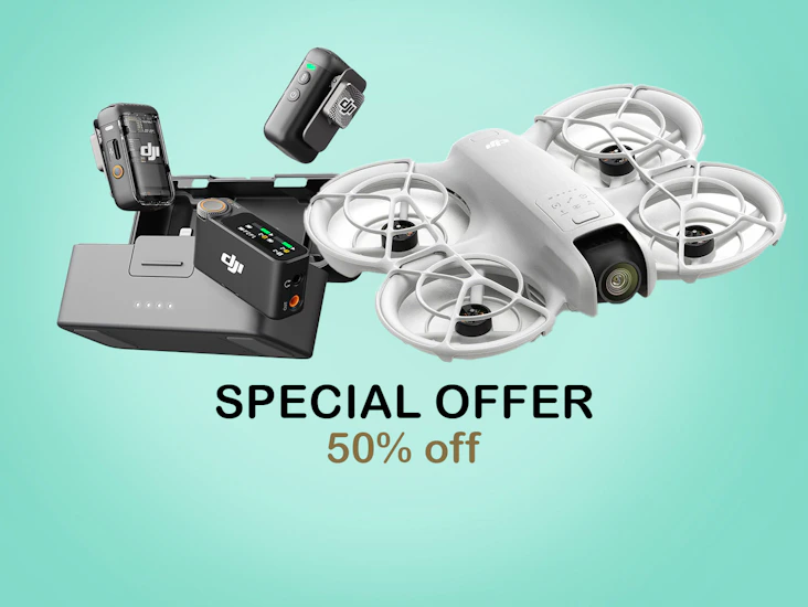 Dji neo drone with dual mic 2 set – capture clear audio & video ai package