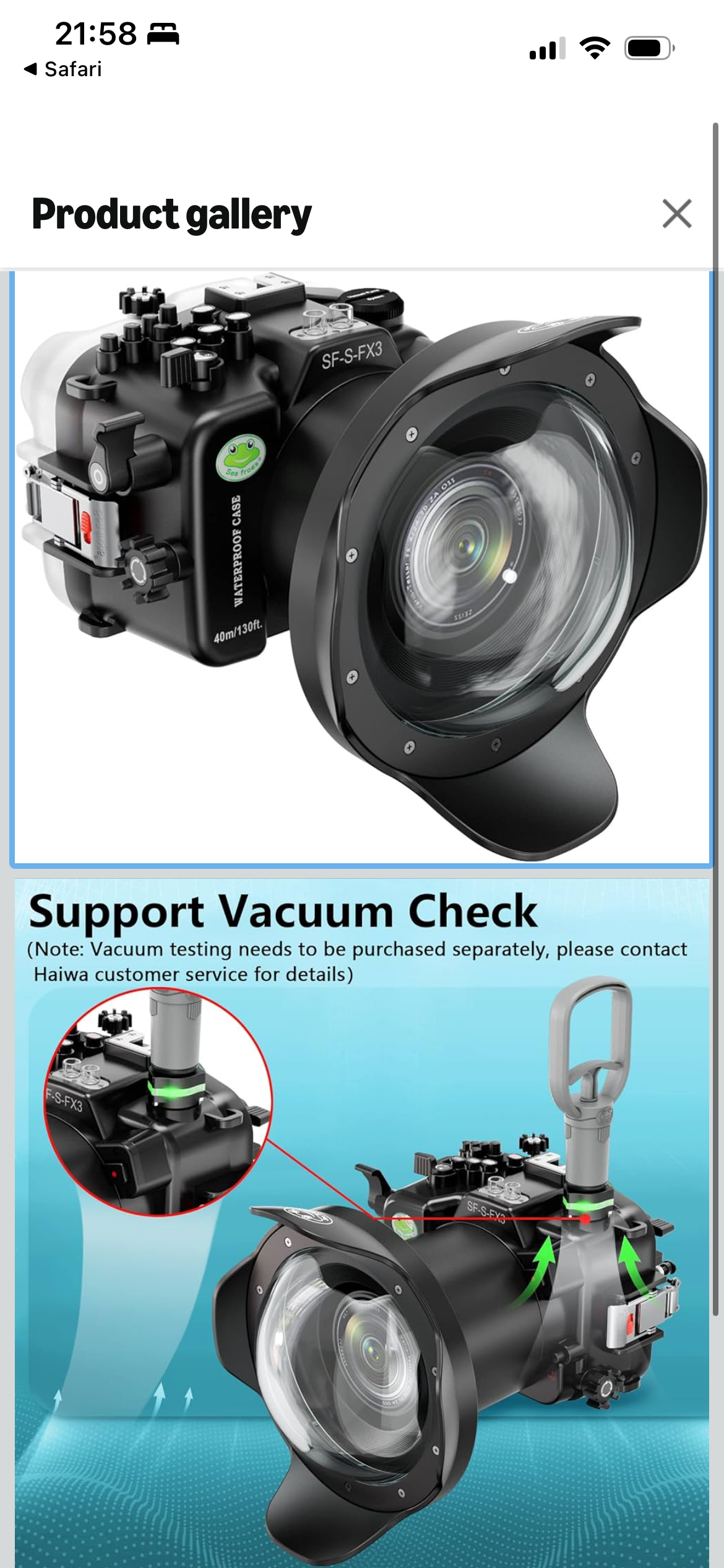 Seafrogs underwater housing for sony a7s iii — 40m / 130ft