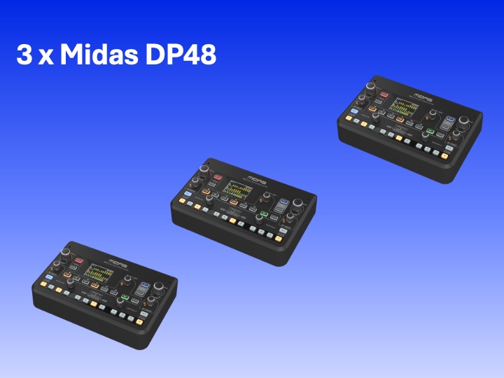 Midas dp48 dual personal monitor mixer (three units)