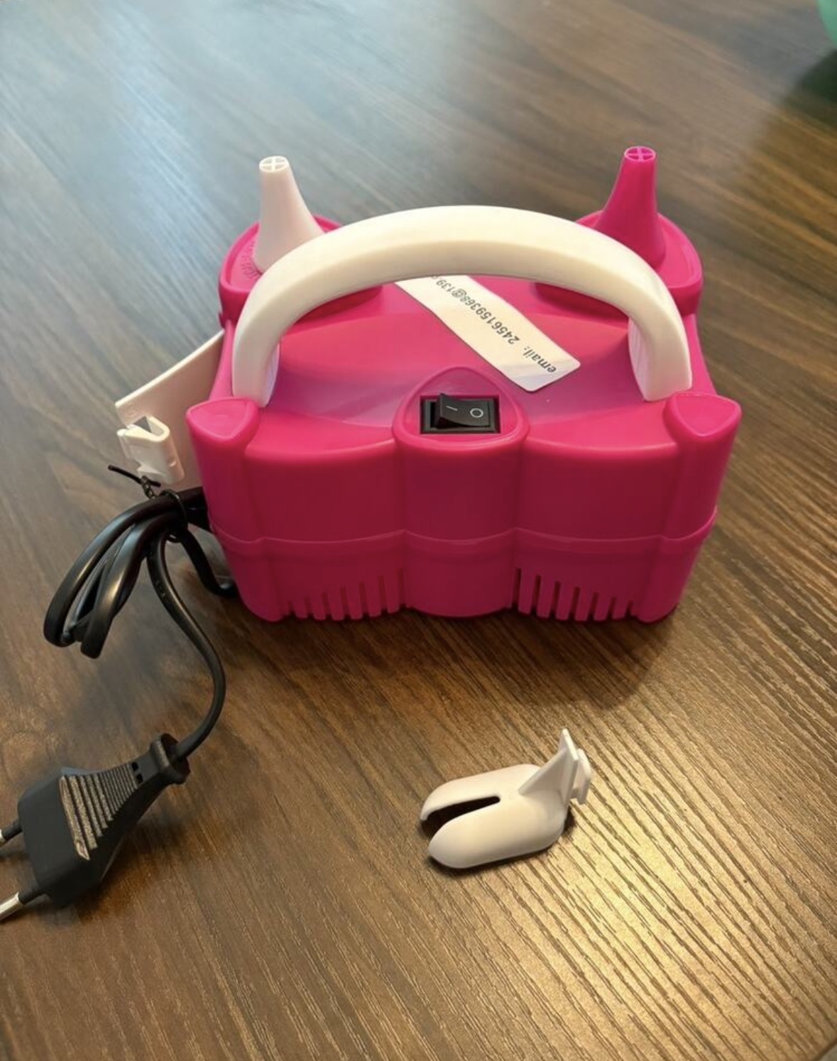 Elektrisk ballong pump med 2 pipor 