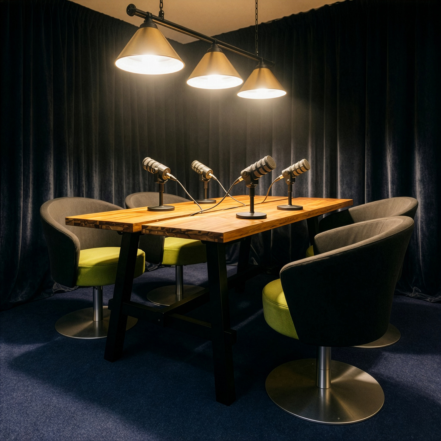 Interview podcast studio