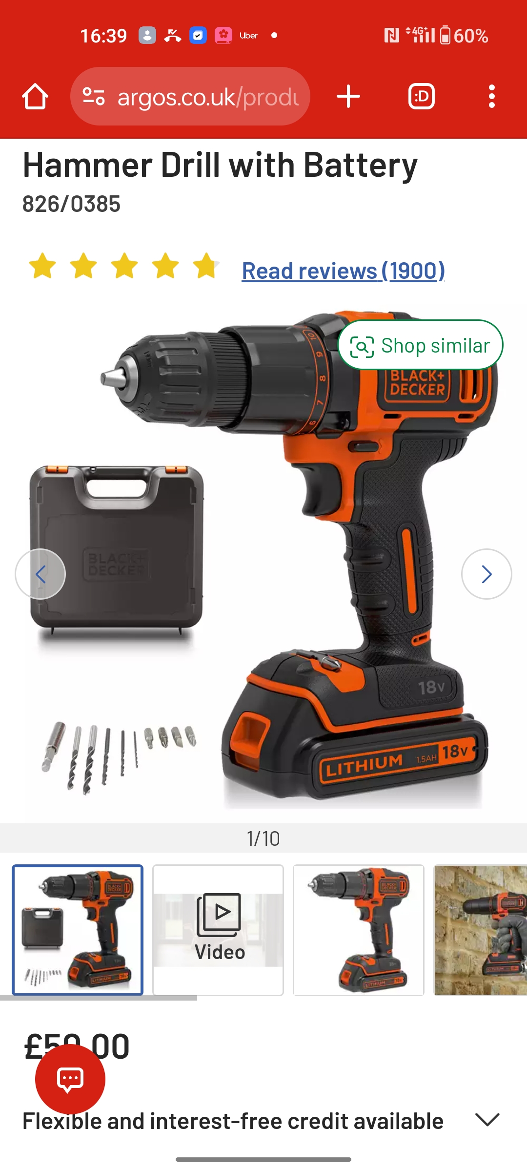 Cordless combi drill 18v