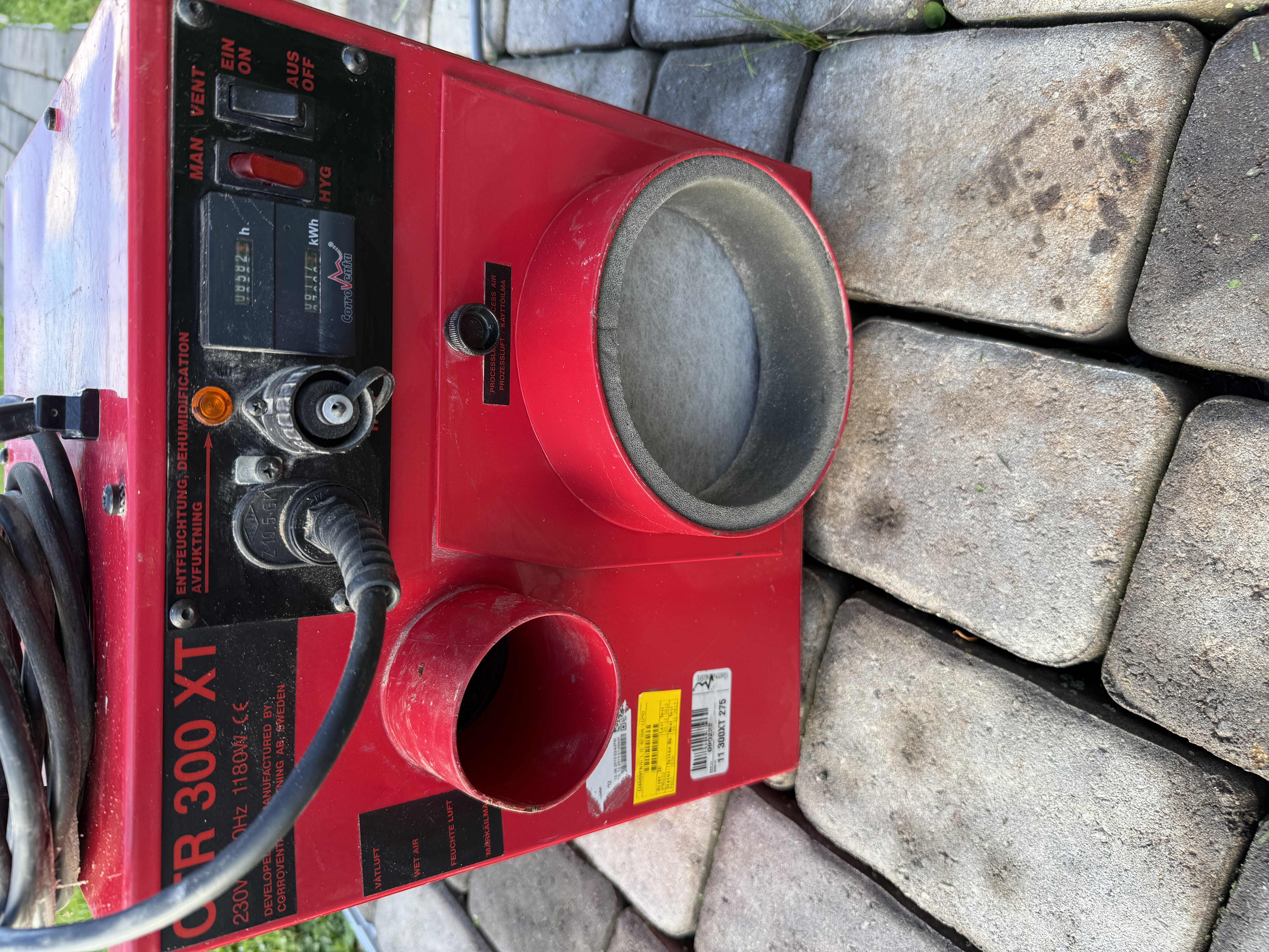 Avfukter, adsorpsjonsavfukter, rotoravfukter, corroventa 300xt