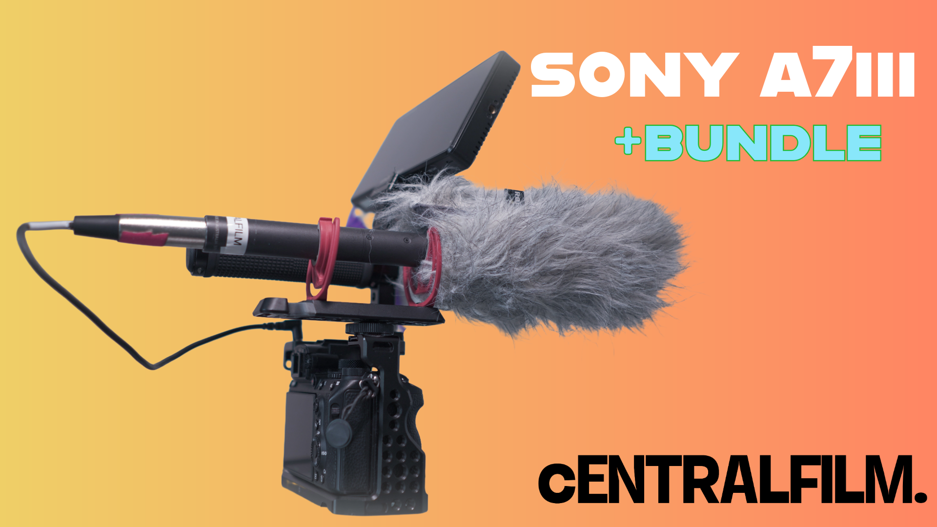Sony a7iii bundle (cage, monitor and mic)