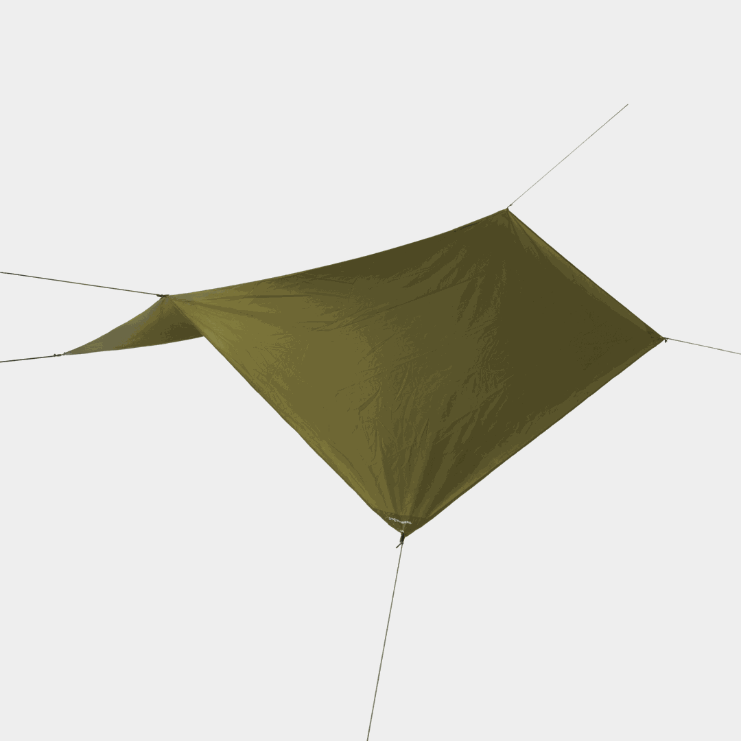 Tarp 3×3 m + 6 tältspik | perfekt skydd för camping och hängmatta