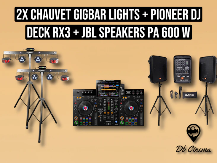 Party dj speakers pa + lights laser gigbar event