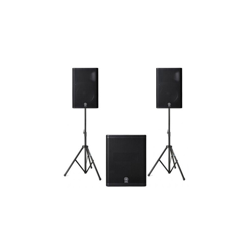 Pa - högtalarpaket – 2x 12″ aktiva högtalare + 15″ bashögtalare