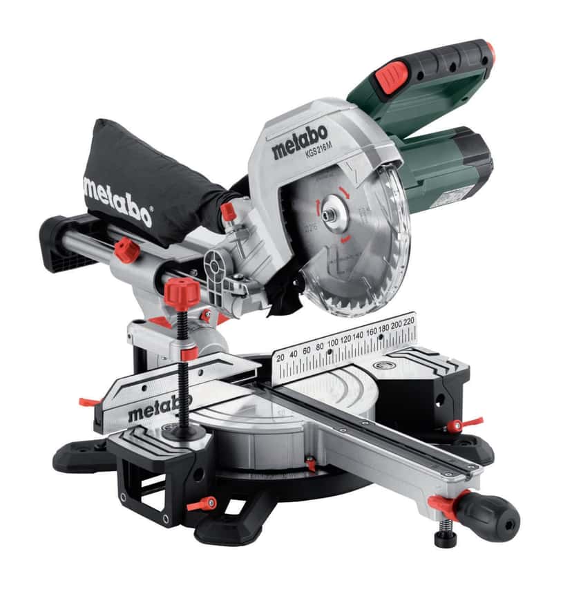 Metabo kgs 216 m kapp- og gjærsag med stativ